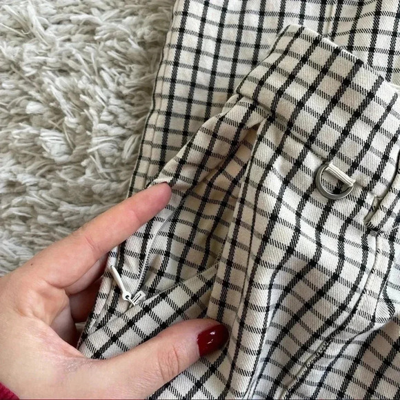 Anthropologie Essential Slim Pants Black White Pleated Classic Stretch - Picture 4 of 11